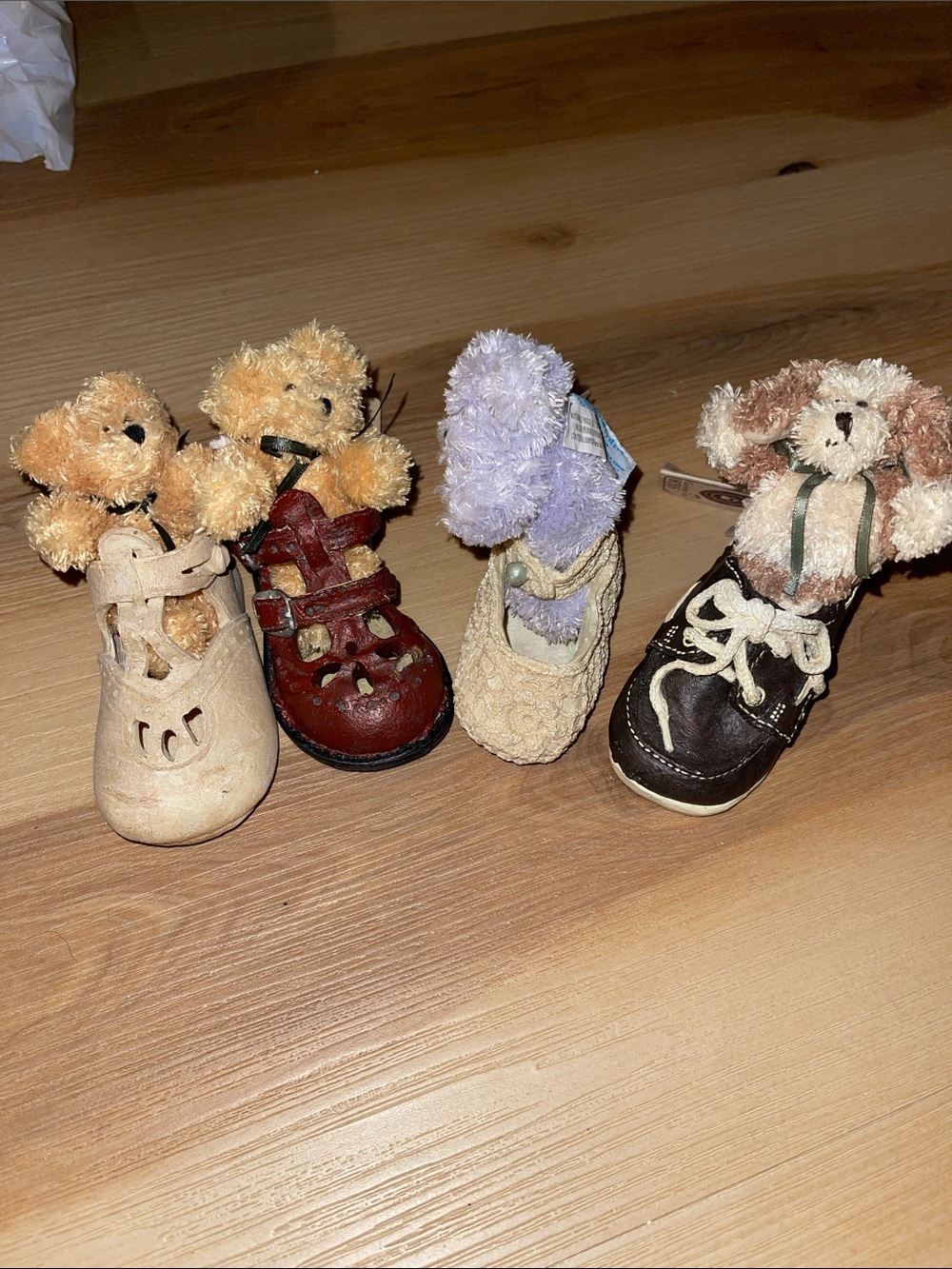 Boyd’s bears Kids Plush Bear Accent Shoes - Beige, Red, Cream, Brown